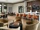 Modern clubhouse interior featuring a bar, lounge seating, and stylish decor at 811 Harley Ln, Westfield, IN 46074