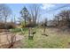 Backyard featuring a fire pit with chairs, surrounded by greenery and trees at 110 Jordan Ct, Martinsville, IN 46151
