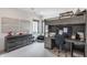 This bedroom features a custom loft with built in desk and drawers with grey wood finish at 11003 Holliday Farms Blvd, Zionsville, IN 46077