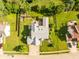 Overhead view featuring a home with backyard, fence, and lush green surroundings at 11229 Echo Ridge Ln, Indianapolis, IN 46236