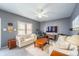 Comfortable living area with couches, a TV, and a neutral color scheme at 11229 Echo Ridge Ln, Indianapolis, IN 46236