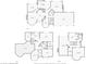 Detailed first and second floor plan plus basement layout showcasing the home's layout with room dimensions at 11941 Sand Dollar Cir, Indianapolis, IN 46256