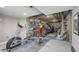 Unfinished basement offering ample storage and potential for customization, featuring an open ceiling at 12065 Watermark Ct, Indianapolis, IN 46236