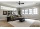 Bright living room with a comfortable sofa, stylish decor, and large windows for ample natural light at 12099 Sigillary Way, Carmel, IN 46032