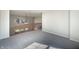 Carpeted loft area with railing overlooking the great room, filled with light at 14466 Chapelwood Ln, Fishers, IN 46037