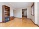 Inviting living room with hardwood floors, fireplace and natural light at 1529 Alabama N St # H, Indianapolis, IN 46202
