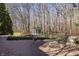 Backyard space featuring a wooded area and a small pond at 1591 Preston Trl, Carmel, IN 46032