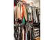 Walk-in closet featuring an ample number of hanging cloths and shelves at 1727 N New Jersey St # A, Indianapolis, IN 46202