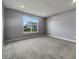Empty bedroom boasts a large window and neutral carpet at 17877 Haralson Row, Westfield, IN 46074