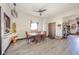 Inviting dining room with wood table, adjacent breakfast bar, and modern decor at 1815 Pearl St, Anderson, IN 46016