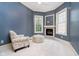 Sitting area with fireplace in spacious bedroom at 1997 Finchley Rd, Carmel, IN 46032