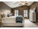 Spacious main bedroom features a vaulted ceiling, two windows, and elegant neutral decor at 2067 Rhettsbury St, Carmel, IN 46032