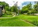 Sprawling backyard with firepit and chairs at 224 Brierley Way, Carmel, IN 46032