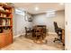 Finished basement with table and chairs; office area at 224 Brierley Way, Carmel, IN 46032