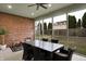 Enclosed patio dining area has an outdoor view of the backyard at 2753 Stones Bay Dr, Greenwood, IN 46143