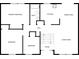 Detailed floor plan showcasing the layout of the bedrooms, kitchen, living room, and bathrooms at 2928 Sheffield Dr, Indianapolis, IN 46229