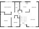 Floorplan layout of a 1-story house, with kitchen, bedrooms, bathrooms, and living spaces labeled at 2928 Sheffield Dr, Indianapolis, IN 46229