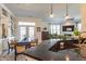 Open dining area with table, chairs and built-in bookshelves at 355 E Ohio St # 221, Indianapolis, IN 46204