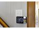 Modern thermostat control panel installed on the wall next to wood trim at 3960 N Park Ave, Indianapolis, IN 46205