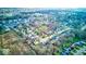 Panoramic aerial shot highlighting a mix of residential properties and green spaces in a serene setting at 628 Southridge Ct, Westfield, IN 46074