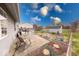 Spacious backyard with a patio, swing set, and well-maintained lawn at 628 Southridge Ct, Westfield, IN 46074