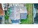 Aerial shot showcasing the roof and backyard at 628 Southridge Ct, Westfield, IN 46074