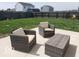 Cozy backyard patio area with comfortable outdoor seating, perfect for relaxation and entertaining at 7835 E 296Th St, Atlanta, IN 46031
