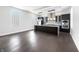Bright kitchen with stainless appliances, an island with marble counters, and custom cabinets at 917 Buchanan St, Indianapolis, IN 46203