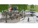 Outdoor common area featuring tables, chairs, and activities, ideal for relaxing and socializing at 9184 Anthem Ave, Plainfield, IN 46168
