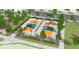 A colorful, new community pickleball court, perfect for exercise and neighborhood fun at 9184 Anthem Ave, Plainfield, IN 46168