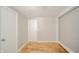 Bedroom boasts hardwood floors and neutral walls, creating a blank canvas at 1219 Fairfax St, Anderson, IN 46012