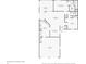Detailed floorplan showcasing layout of rooms, including kitchen, bedrooms, and living areas at 138 President W Trl, Indianapolis, IN 46229