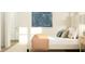 Bright bedroom with a king bed, throw pillows, a bedside table, and soft natural light at 15371 Alperton Rd, Fishers, IN 46037
