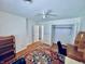 The bedroom features hardwood floors, ceiling fan, and a closet at 1711 Lafayette Ave # 5, Lebanon, IN 46052