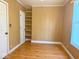 Bedroom with built in shelving and hardwood flooring at 2275 N 250 E, Lebanon, IN 46052