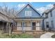Charming blue two-story home with inviting front porch at 324 W 7Th St, Anderson, IN 46016