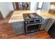 Close up of kitchen island with cooktop at 325 E 10Th St, Indianapolis, IN 46202