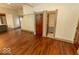 View of an open-concept living area featuring hardwood floors at 325 E 10Th St, Indianapolis, IN 46202