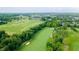 Scenic aerial view of a lush golf course and community homes with mature trees at 3989 Birkdale Dr, Carmel, IN 46033