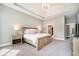 Bright and airy bedroom featuring a comfortable bed, soft carpet, and neutral color scheme at 3989 Birkdale Dr, Carmel, IN 46033