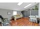 Upstairs living room with skylights, hardwood floors and gray walls at 4140 Melbourne Rd, Indianapolis, IN 46228