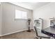 This bedroom features a window and desk space at 7939 Sharon Dr, Avon, IN 46123