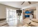 Spacious living room and kitchen area with sliding door access to screened in porch at 7939 Sharon Dr, Avon, IN 46123