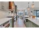 Gourmet kitchen with stainless steel appliances, custom cabinetry, and breakfast nook at 8146 W 875 S, Pendleton, IN 46064