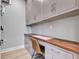 Home office area with built-in desk and storage cabinets at 8146 W 875 S, Pendleton, IN 46064