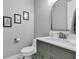 Modern powder room with a stylish vanity and mirror at 8146 W 875 S, Pendleton, IN 46064