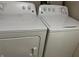 Modern laundry room area features a full-sized washer and dryer set at 9452 Maple Way, Indianapolis, IN 46268