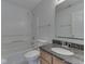 Bathroom featuring tub, shower, toilet and vanity at 10343 Waveland Cir, Fishers, IN 46038