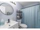 Bathroom with shower and tub combination and modern vanity for all your storage needs at 10946 Snowdrop Way, Indianapolis, IN 46235