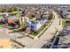 Aerial view of a neighborhood with houses and a well-manicured lawn at 12895 Grenville St, Carmel, IN 46032
